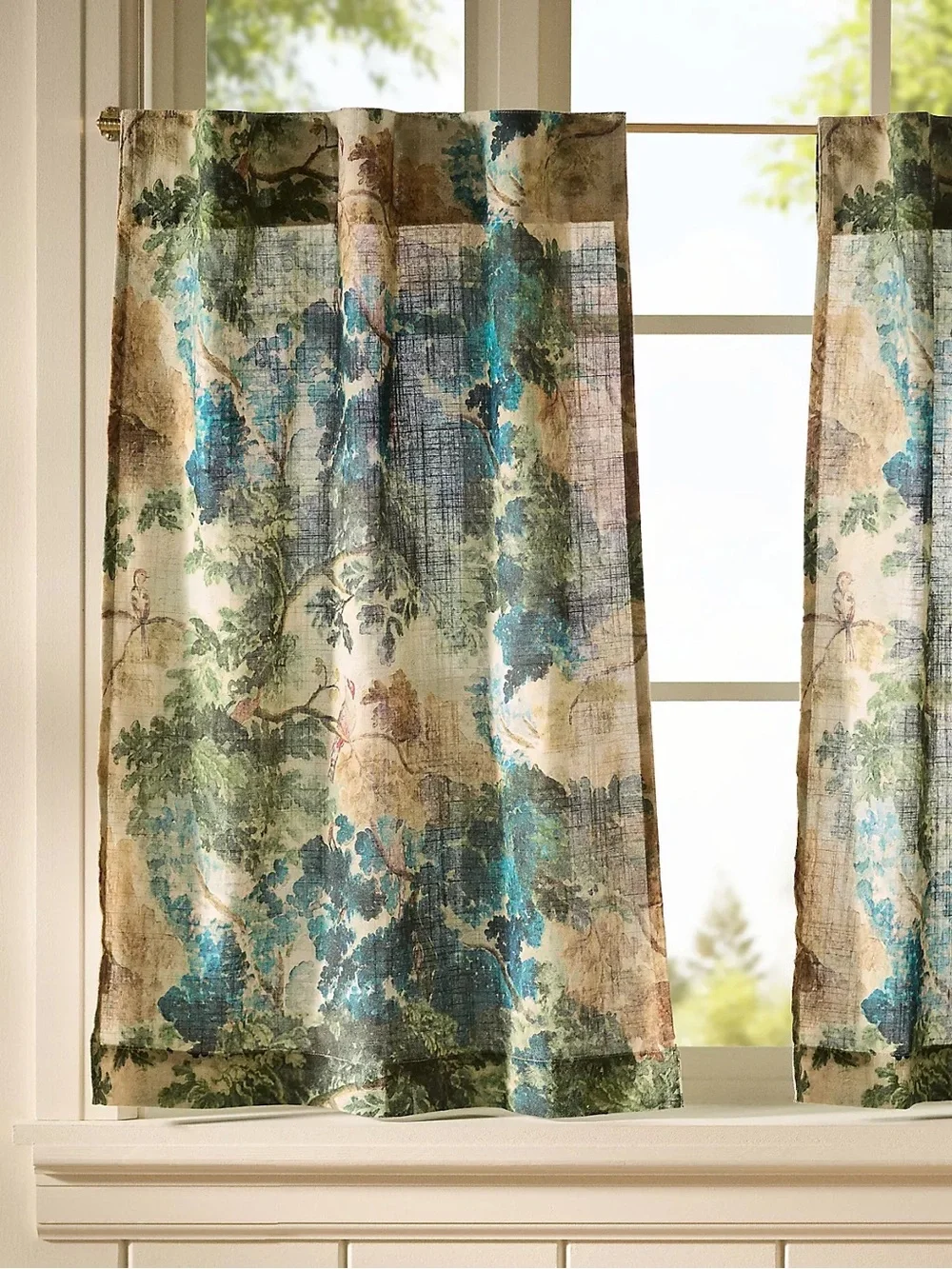 Anthropologie Judarn Printed Cotton Café Curtains, Set of 2